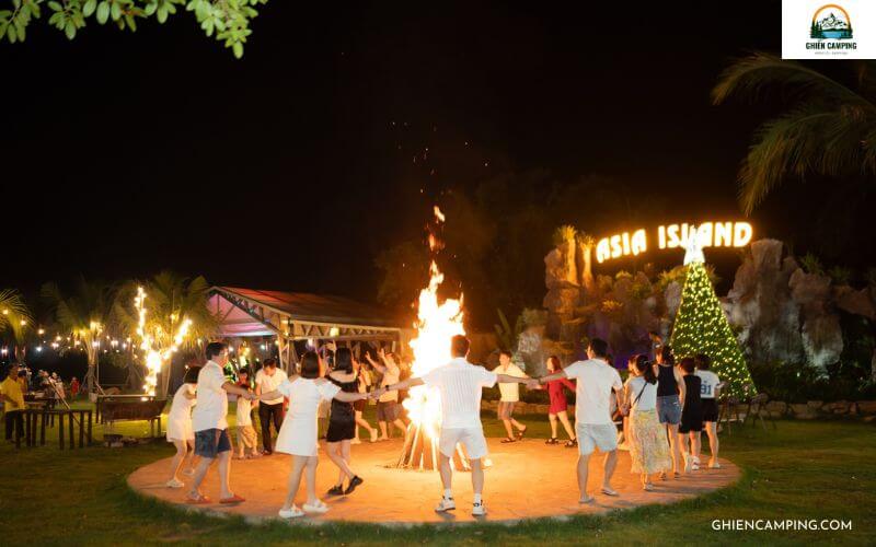 Review Asia Island Glamping - Điểm hẹn “trốn nắng” quận 9 Sài Gòn 17 Đốt lửa trại tại Asia Island Glamping